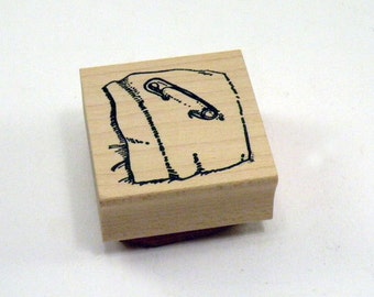 Fabric with Pin Rubber Stamp