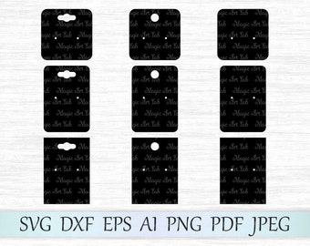 earring display cards svg earring cards template earring