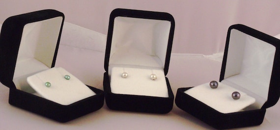 Genuine Pearl & Sterling Silver Stud Earrings