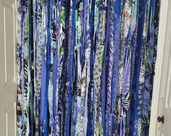 Bohemian Curtains Boho Curtains Gypsy Curtains Hippie Curtains Rag Curtains Blue Curtains Boho Door Curtains Room Divider Curtains
