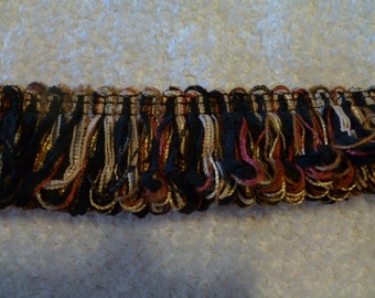 2" Loop Fringe Ebony #FRL-326 9 Yards