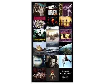 CHRIS CORNELL album discography magnet (3.5" x 6") soundgarden temple of the dog