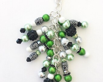Gorgeous Green Chunky Planner Charm - Planner Accessories, Purse Charm, Zipper Pull, Chunky Travelers Notebook Charm