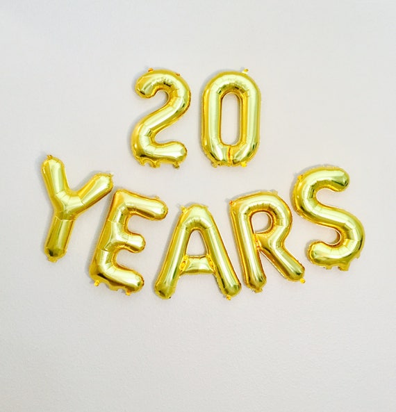 20 YEARS Balloon 20th Birthday Photo Prop 20th Anniversary