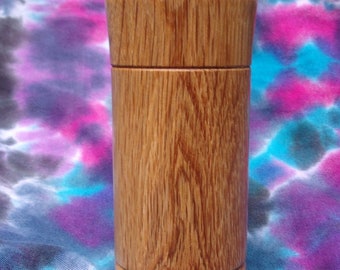 Ettui/ Needle Case/ Wood Box/ Turned Box/ Oak Box/ Stash Box/ Free Shipping/ Hand Turned/ Hand carved box/ ring box/ jewelry storage