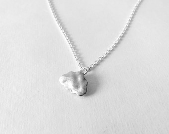 Silver cloud necklace with silver chain