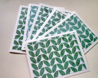 LEAF Pattern Note Card Set of Six