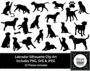 Dachshund Silhouette Clip Art Set 11 Piece Pet Dog