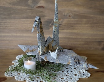 Giant Origami Paper Crane, Peace Crane