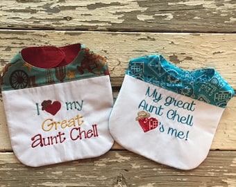 Personalized Baby Bibs - set of two