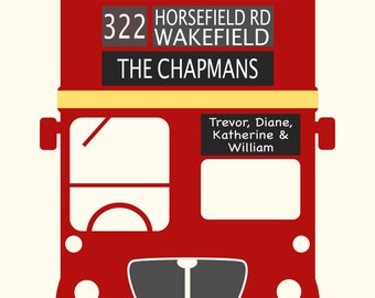 Personalised family London bus
