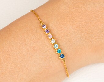 Bracelet, Personalized Jewelry For Mom, Mothers Day Bracelet, Bracelet For Her, Mothers Birthstone Bracelet, Birthstone Bracelet for Women