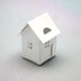 WHITE (Single Colour)=10 sets of 3D mini house paper die cuts garland village decor DIY KIT