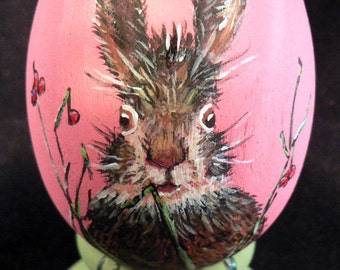 Easter Egg, hand painted Bunny