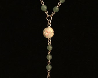Chunky Green Beaded Necklace