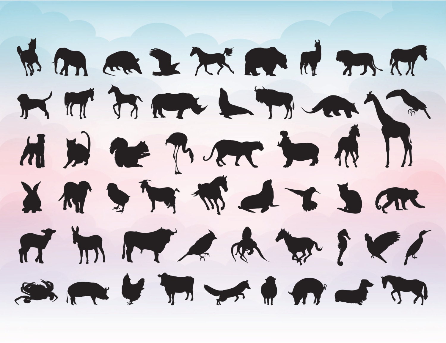 Download Farm animal svg files farm animals clipart Zoo animal svg