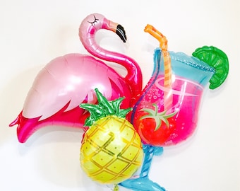 NEW Flamingo Balloon, Flamingo Party, Flamingo Pool Party, Lets Flamingle, Flamingo Bachelorette Party, Cocktail Balloon,Daiquiri Balloons,