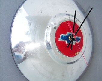 1949 - 1950 Chevy Bel Air Wall Clock - Chevrolet Bowtie Classic Car Hubcap - Styleline Fleetline Hub Cap