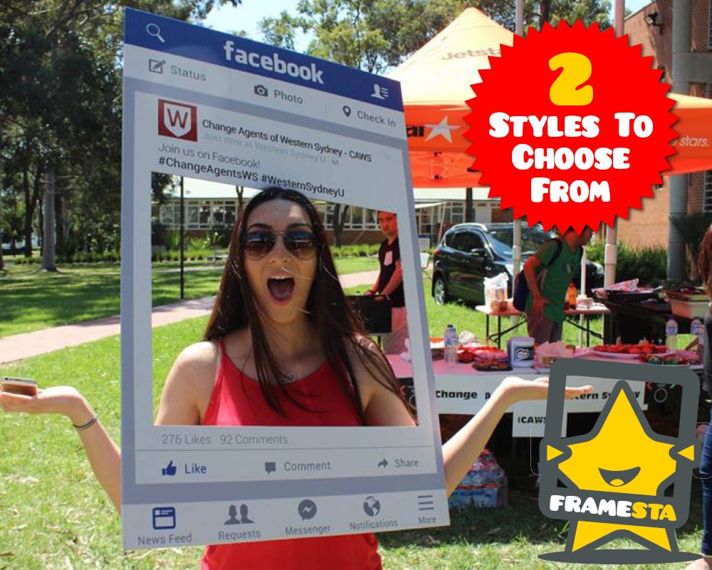 Custom Designed Facebook Frame Photo Booth Prop Digital File