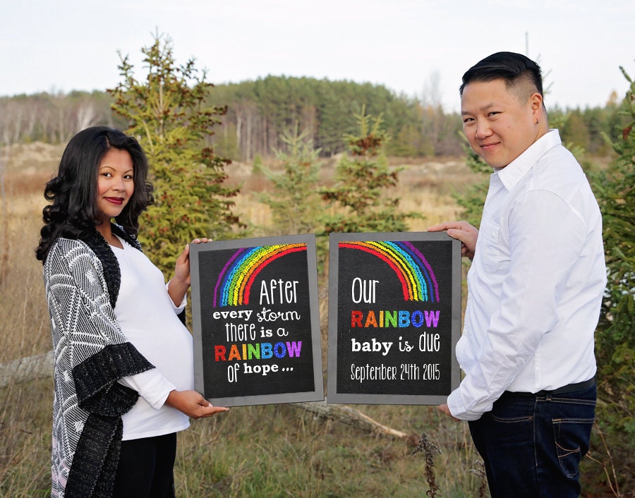 Download Rainbow Baby Pregnancy Announcement Pregnancy Reveal after a
