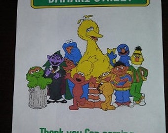 Sesame Street Big Bird, Cookie Monster, Elmo, Bert and Ernie Kraft Favor Bags (20) Birthday, Baby Shower, Engagement Party For all Occasions