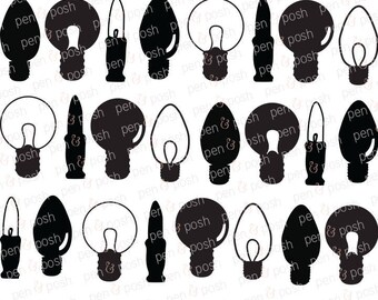 Christmas Lights SVG - Christmas Lights Clipart - String Lights Clipart - Christmas Lights Clip Art - Christmas Lights