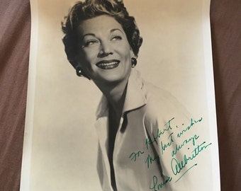 Very Rare Signed/Inscribed Photograph Of Louise Allbritton + Handwritten Letter