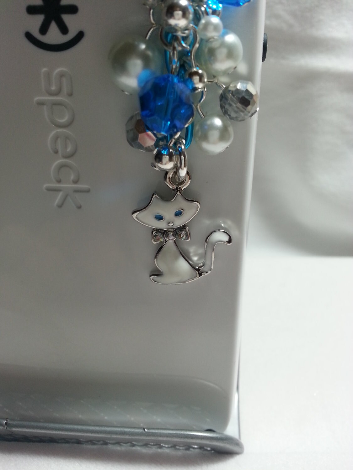 Sassy Cat Charm Cell Phone Charm Dust Plug Charm Iphone Charm
