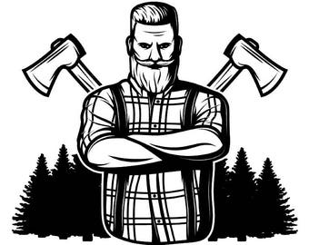 Lumberjack clip art | Etsy