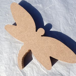 Dragonfly Plaque - Use as a Base for Mosaics Decoupage or Decorative Painting - Unfinished MDF Small 8 inch Sign