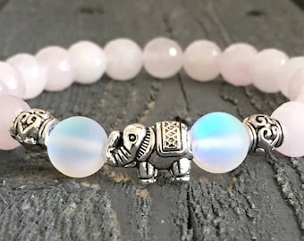 Elephant Bracelet, Elephant Jewelry, Boho Bracelet, Elephant Charm, Beaded Bracelet, Charm Bracelet