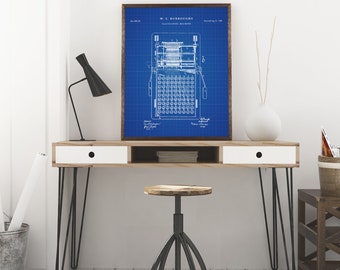 Patent Print of an Adding Machine | Patent Art Print | Patent Poster | Calculator | Calculating Machine | P468