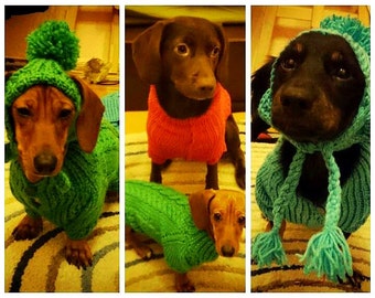dog clothes.dachshund clothes.Dog costumes.Dog hat. Dog Sweater.Dog costumes