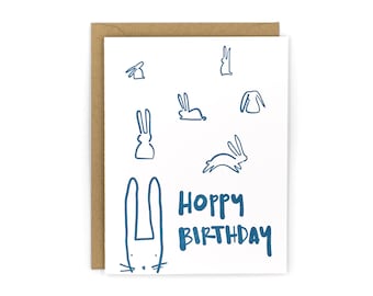 Hoppy Birthday Letterpress Card