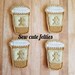 Coffee Felties, Gingerbread Coffee Felties, Felt Coffee Felties, Felties, Embroidered Felt, Felt Appliques, Hair Bow Centers, Planners