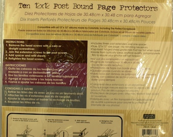 10 12x12 Post Bound Page Protectors