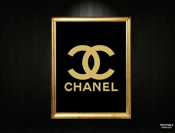 Chanel Sign Printable Gold Chanel Logo Gold Chanel Print