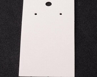 White Earring Display Cards - 90mm long, 50mm wide