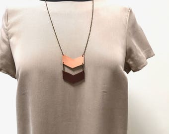 2-tone Chevron Necklace