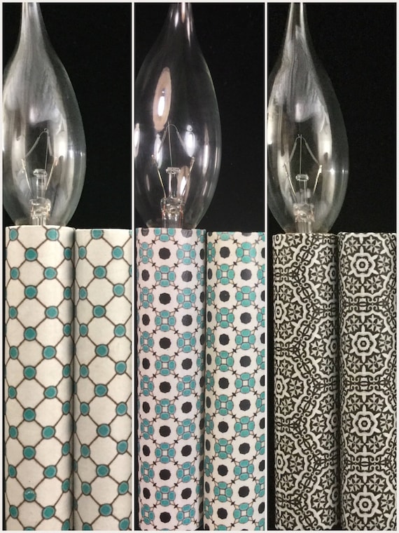 Set of 6 Candle Covers Chandelier Socket Sleeves Designer
