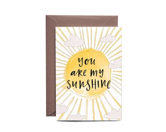 You Are My Sunshine Illustrated Greeting Card