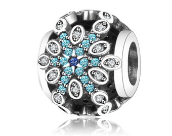925 Sterling Silver Authentic 100% Charms,Sterling Silver Beads,Fit Pandora Bracelet,Pendant,Round Charm,Rhinestones Charm,Charm For Gift