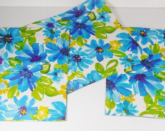 Vintage Gift Wrap - Blue Floral