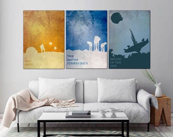 STAR Wars Art, Star wars, Poster Set, star Wars print, Minimalist Art Poster, Unique BIRTHDAY Gift Boyfriend, Home Decor, Office Artwork