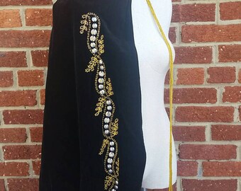 Vintage Antique Fraternal Order Cape // Odd Fellows // Masons // Half Cape Single Shoulder