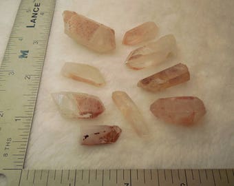 Red Hematite Included Quartz Crystals from Madagascar, Lot2