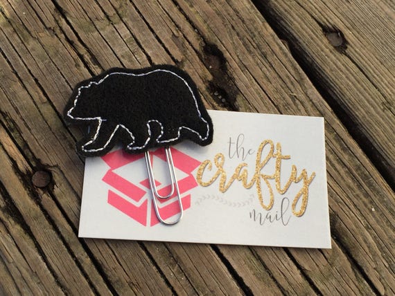 Bear Silhouette Clip/Planner Clip/Bookmark.