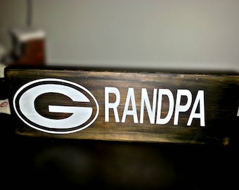 Grandpa Sign, Grandpa Gift, Home Decor, Wood Sign, Green Bay Inspired Grandpa Sign, Packers Inspired Grandpa Sign, Table Decor, Gift for him