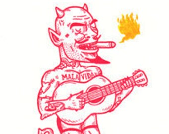 El Diablito Limited Edition Gocco Screenprint