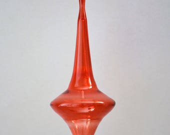 Red Blown Ornament, Hand Blown Ornament, Blown Ornament, Transparent Red Ornament, Red Ornament, Suncatcher